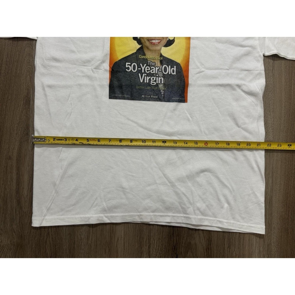 Vintage Condoleezza Rice 50 Years Old Virgin T Shirt Size‎ L - Picture 3 of 9